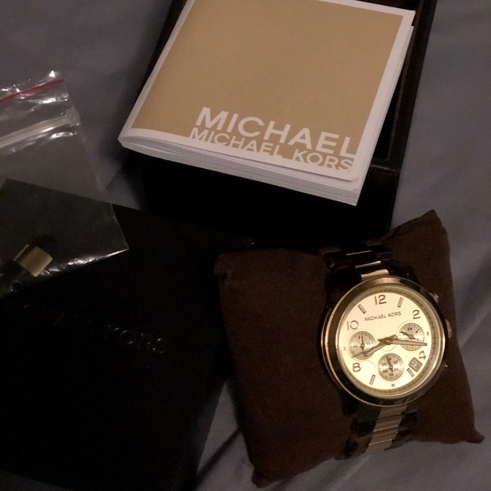 Michael Kors Gold Tortoise Watch